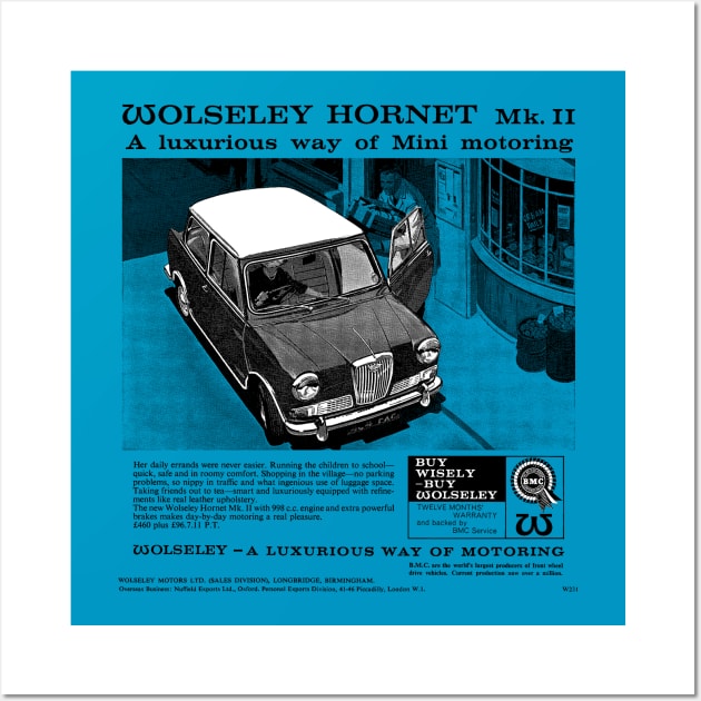 WOLSELEY HORNET - advert Wall Art by Throwback Motors